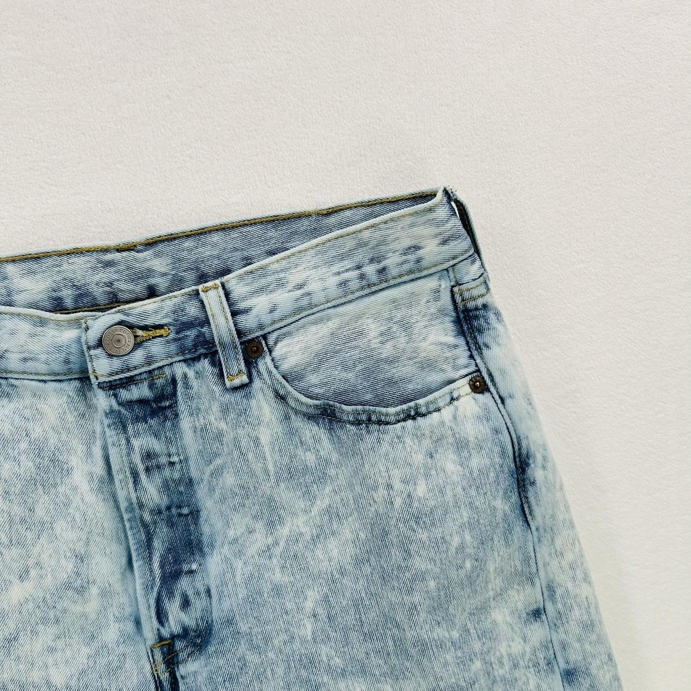 Vintage Levi's 501 Jeans Mens 33x23 Blue Acid Wash Straight Crop Frayed Hem 80s - Picture 11 of 16